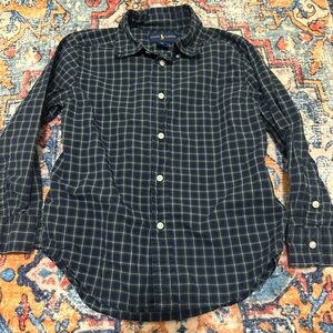 Ralph Lauren Dark Blue and Green Checkered Shirt